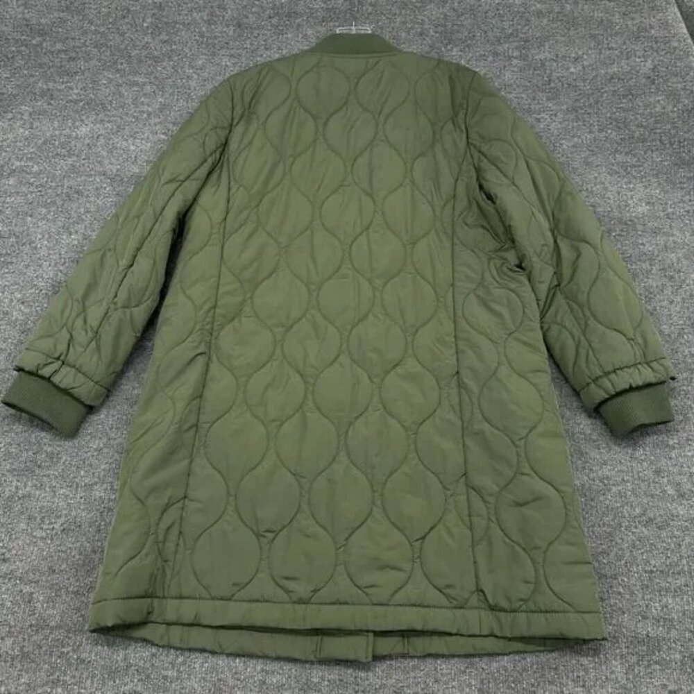 Banana Republic Water-Resistant Quilted Long Coat (Green) - Picture 2 of 2
